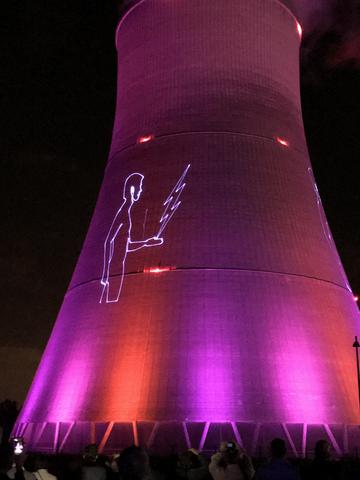 Projection animation géante laser
